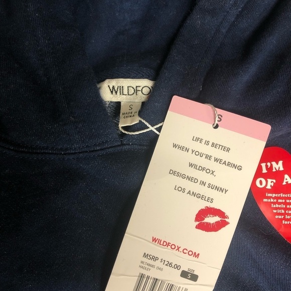 Wildfox Navy and Pink Tie-Dye Sweater - Picture 4 of 6